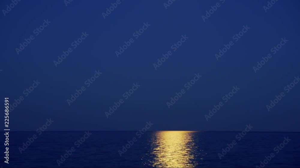 Scenic landscape of the sea horizon and moon movement evening mood and inspiration Scenic landscape of the sea horizon and moon movement evening mood and inspiration