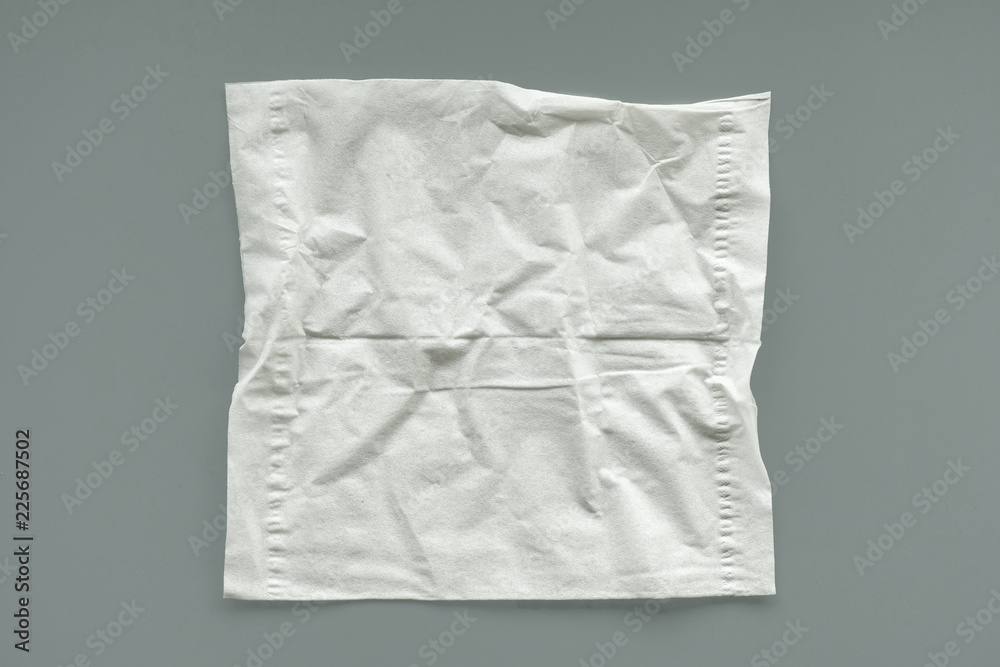 Unused crumpled white tissue Unused crumpled white tissue