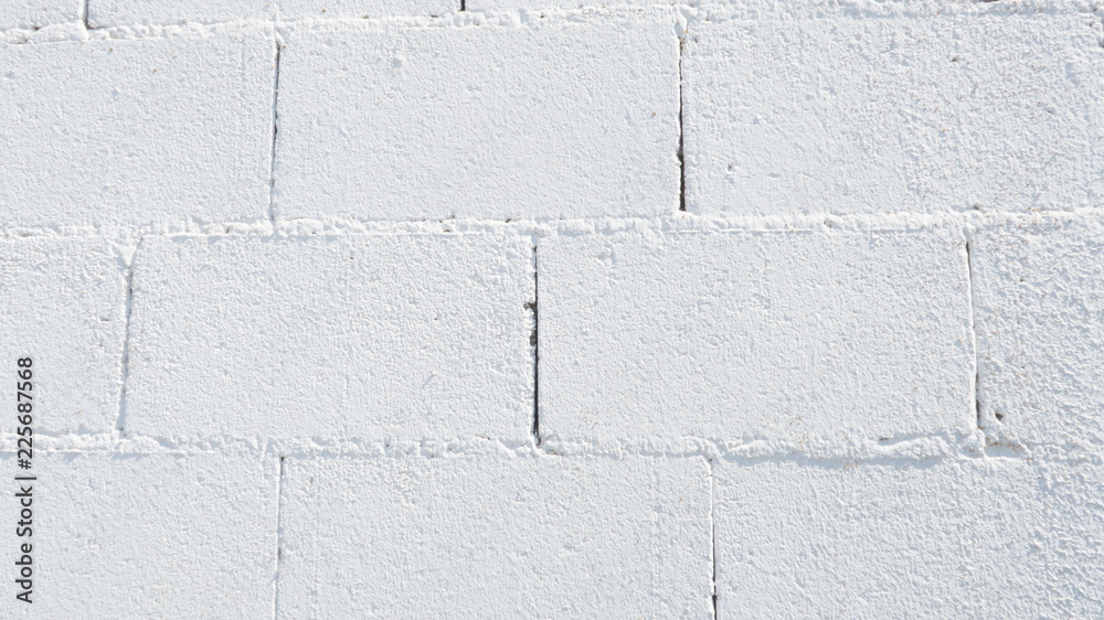 Fondo con textura de pared o muro de ladrillos de bloque pintados de blanco  foto de Stock | Adobe Stock