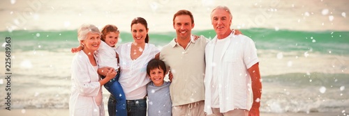 Composite image of beautiful family at the beach © vectorfusionart