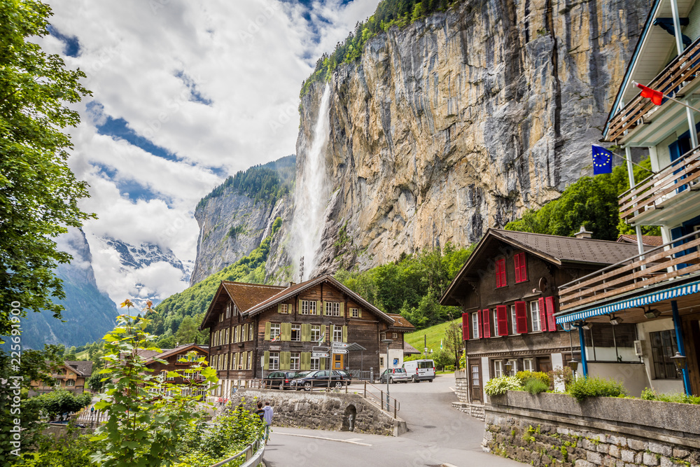 Fototapeta premium Lauterbrunnen waterfalls in Switzerland