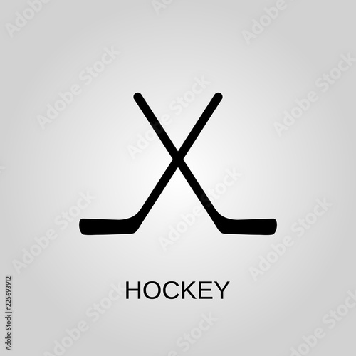 Hockey icon. Hockey symbol. Flat design. Stock - Vector illustration