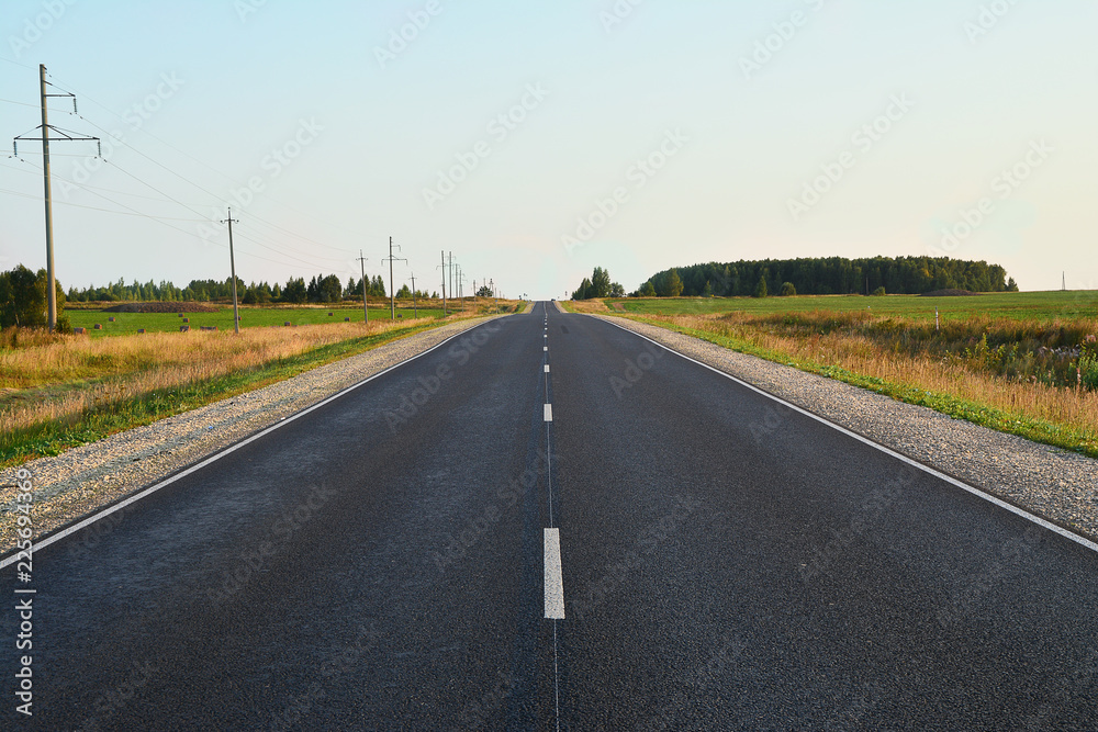 Long road outside the city Long road outside the city