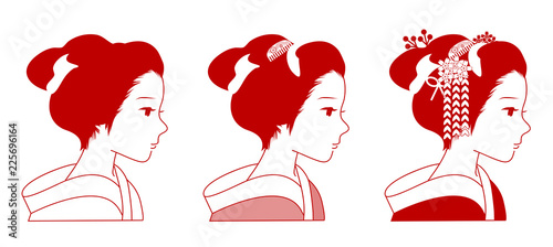 舞妓　頭部　ベクター Japanese Culture