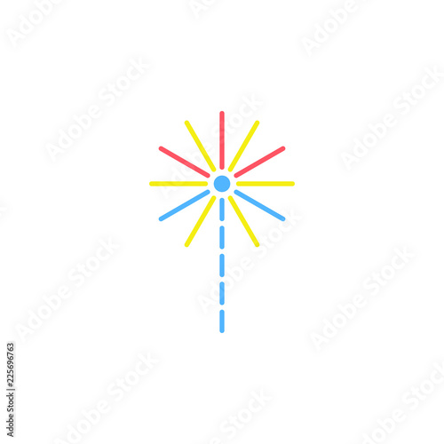 fireworks colored icon. Element of colored fireworks party icon for mobile concept and web apps. Colored fireworks icon can be used for web and mobile