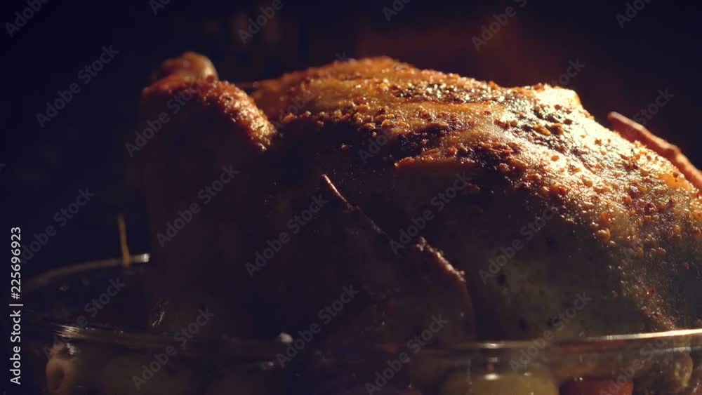 Cooking turkey on celebration