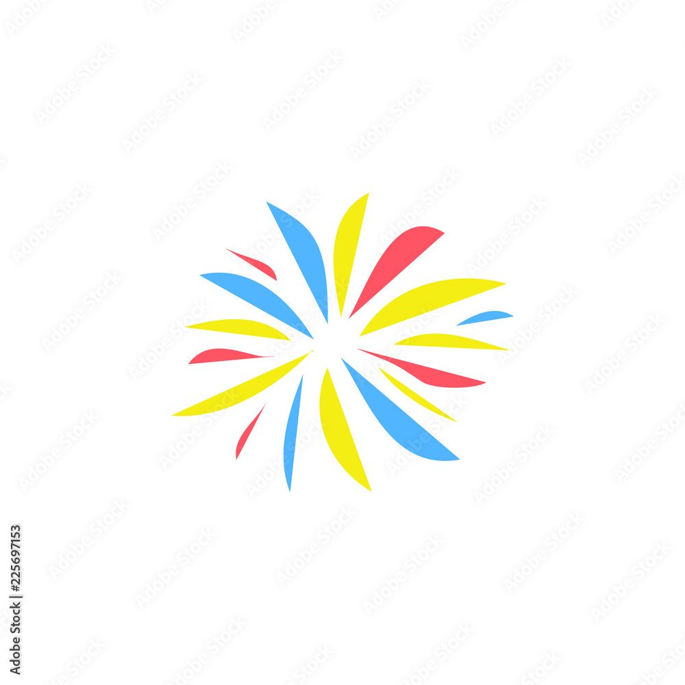 fireworks colored icon. Element of colored fireworks party icon for mobile concept and web apps. Colored fireworks icon can be used for web and mobile