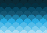 Blue abstract background with curves lines and gradient.