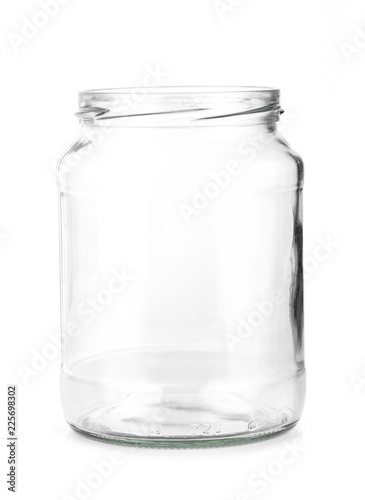 Round Shape Glass Canister isolated on white background