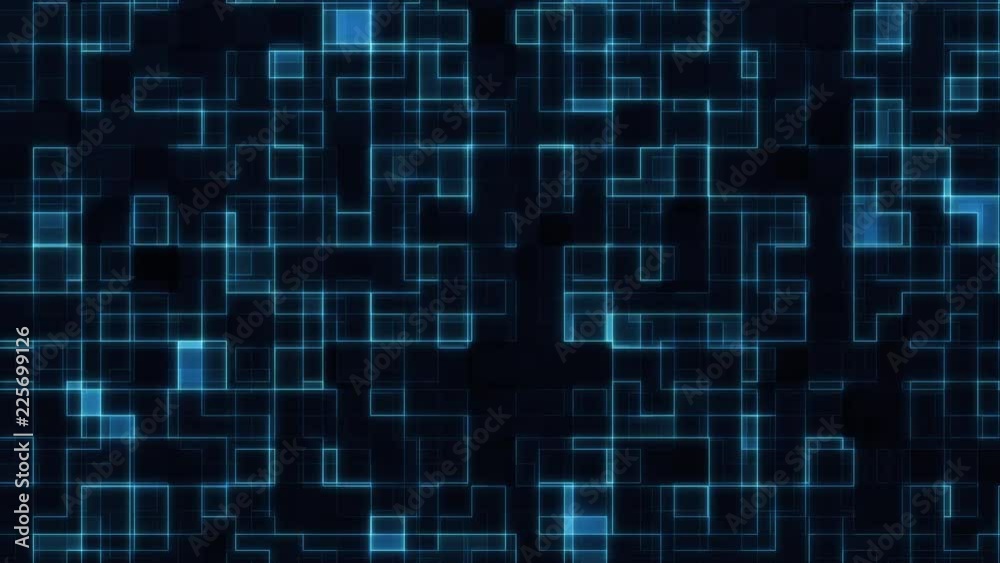 abstract futuristic grid with random moving lines, concept of network, big data, internet