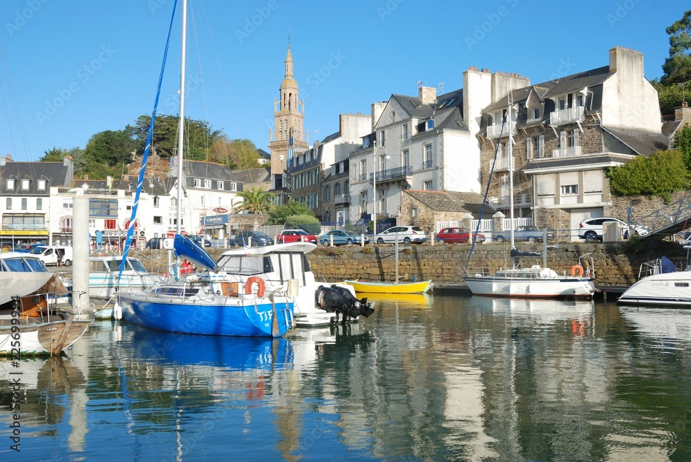 BINIC_ FRANCE,30 SEPTEMBER, 2018: Boat in the port of Binic Brittany