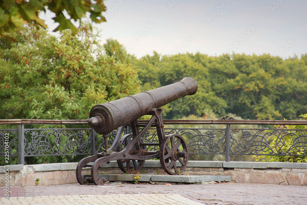 Old cannon in the city