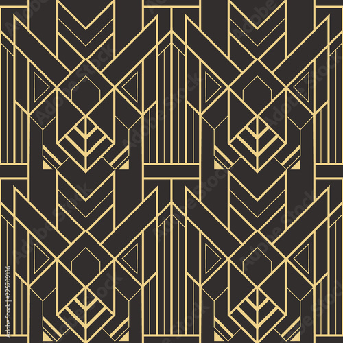 Abstract art deco seamless modern tiles pattern