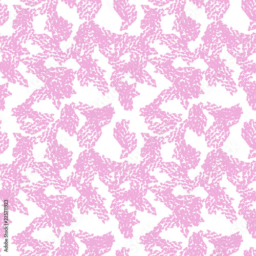 UFO military camouflage seamless pattern in white and pink colors