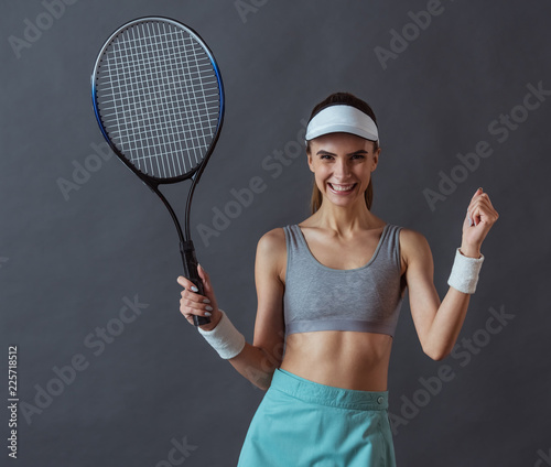 Beautiful tennis player