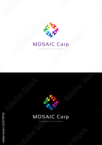 Mosaic corporation logo teamplate.