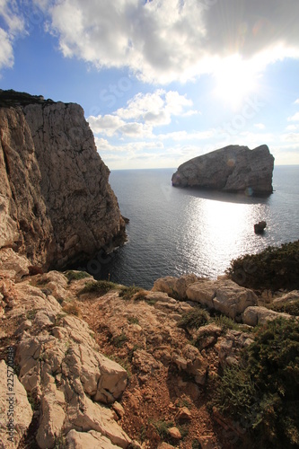 Beautiful Coast cappo caccia in sardinia italy photo