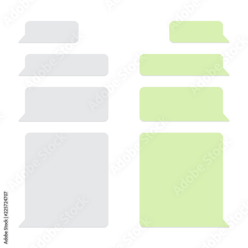 Set of message bubbles chat. Vector illustration