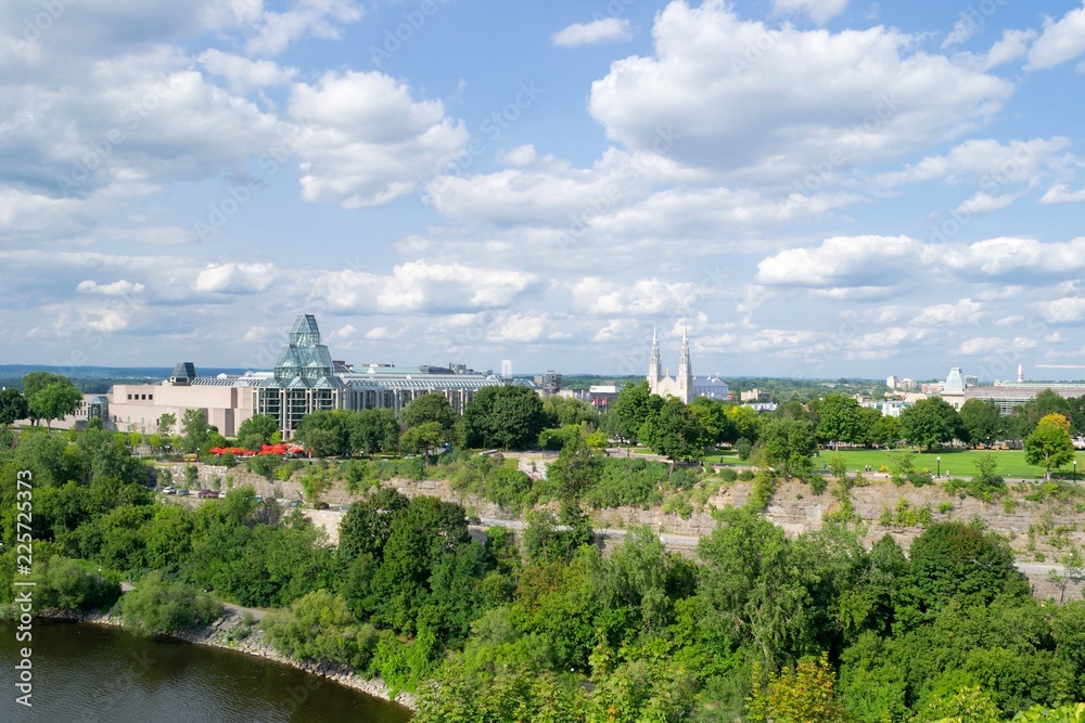 Notre Dame Cathedral and National Gallery of Canada, Ottawa, Ontario, Canada.