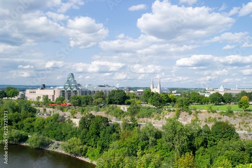 Notre Dame Cathedral and National Gallery of Canada, Ottawa, Ontario, Canada.