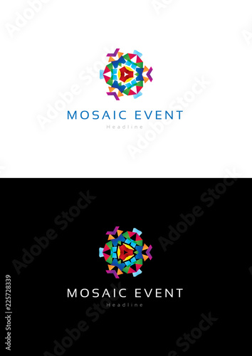 Mosaic event logo teamplate.