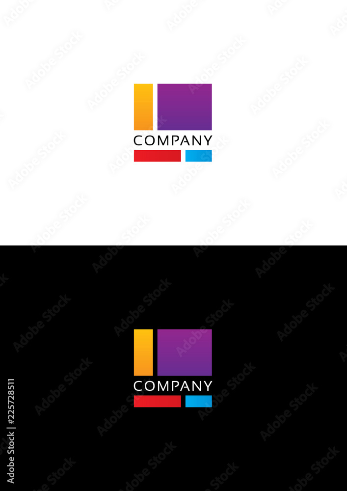 Obraz premium Bright square logo teamplate.