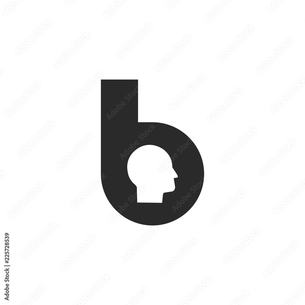 Letter B Head Face Abstract Creative Icon Logo Design Template Element Vector Letter B Head Face Abstract Creative Icon Logo Design Template Element Vector