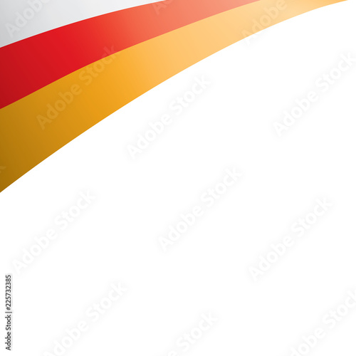 South Ossetia flag  vector illustration on a white background.