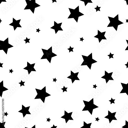 star seamless pattern background, black star wallpaper design