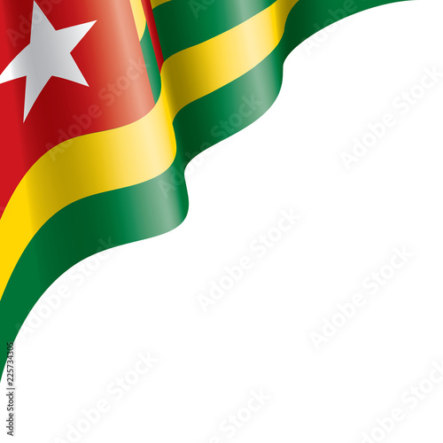 togo flag, vector illustration on a white background.