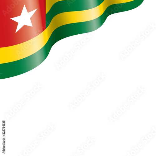 togo flag, vector illustration on a white background.
