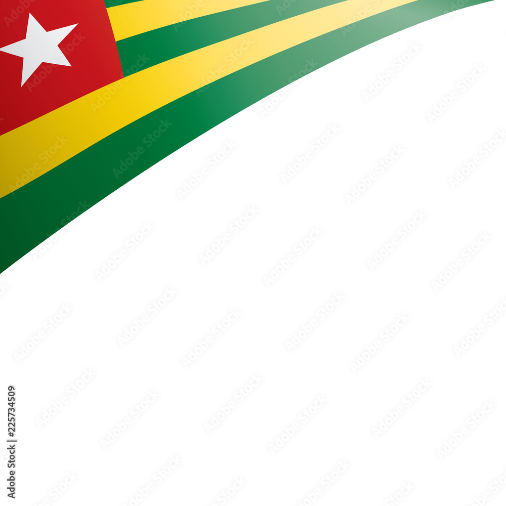 togo flag, vector illustration on a white background. togo flag, vector illustration on a white background.