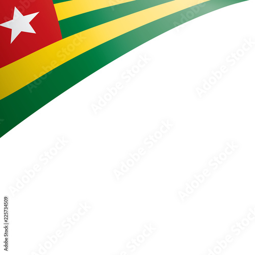 togo flag, vector illustration on a white background.