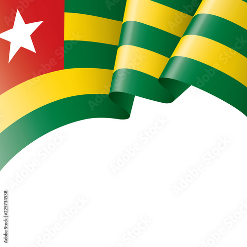 togo flag, vector illustration on a white background.