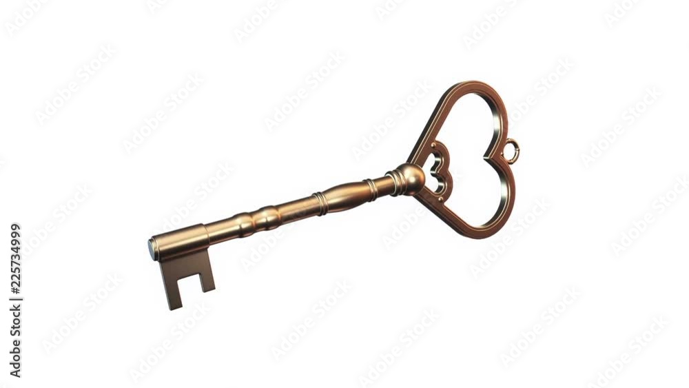 Animation of flying gold key from a new home or abstract lock of safe. Animation of seamless loop. Animation of flying gold key from a new home or abstract lock of safe. Animation of seamless loop.