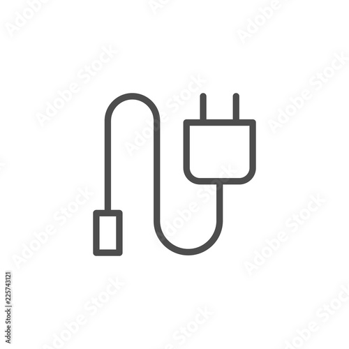 Device charger line icon