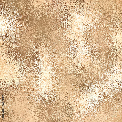 Vector background with faux gold foil metallic texture. Realistic shiny element for party invitation, poster, greeting card design.