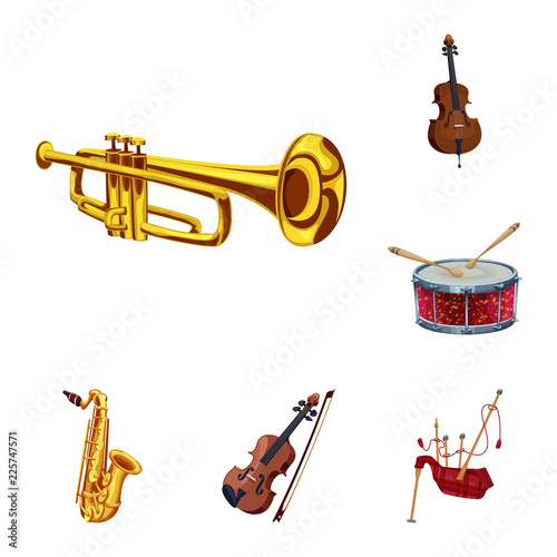 Vector design of music and tune symbol. Set of music and tool stock symbol for web.