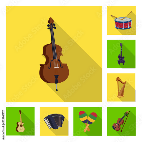 Vector design of music and tune logo. Set of music and tool vector icon for stock.