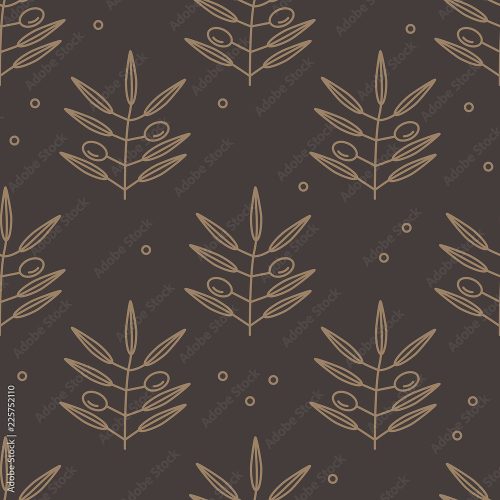 Olive. Seamless pattern with olive vector background. Perfect for wallpapers, pattern fills, web page backgrounds, surface textures, textile