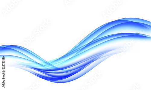 wavy abstract background blue waves on white background