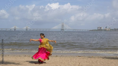 Indian classical dance Kathak in slow motion.