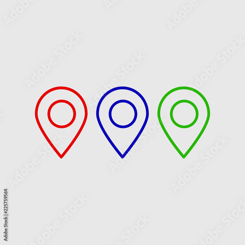 Location vector icon. Place symbol. GPS pictogram, flat vector sign isolated. Simple vector illustration for graphic and web design.
