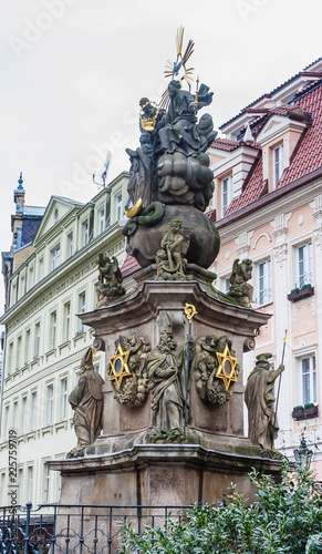 Holy Trinity column - monument by sculptor Oswald Josef Wenda in the historical centre of Karlovy Vary