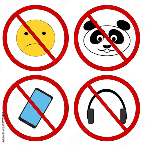 A set of signs vector illus...