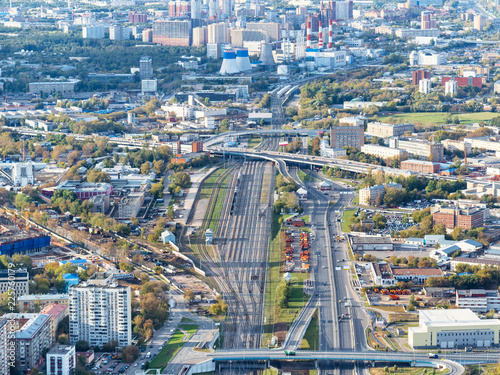 Road and Railway Circle on northwest of Moscow photo