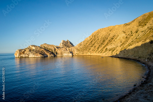 Jebha island and waves and rocks