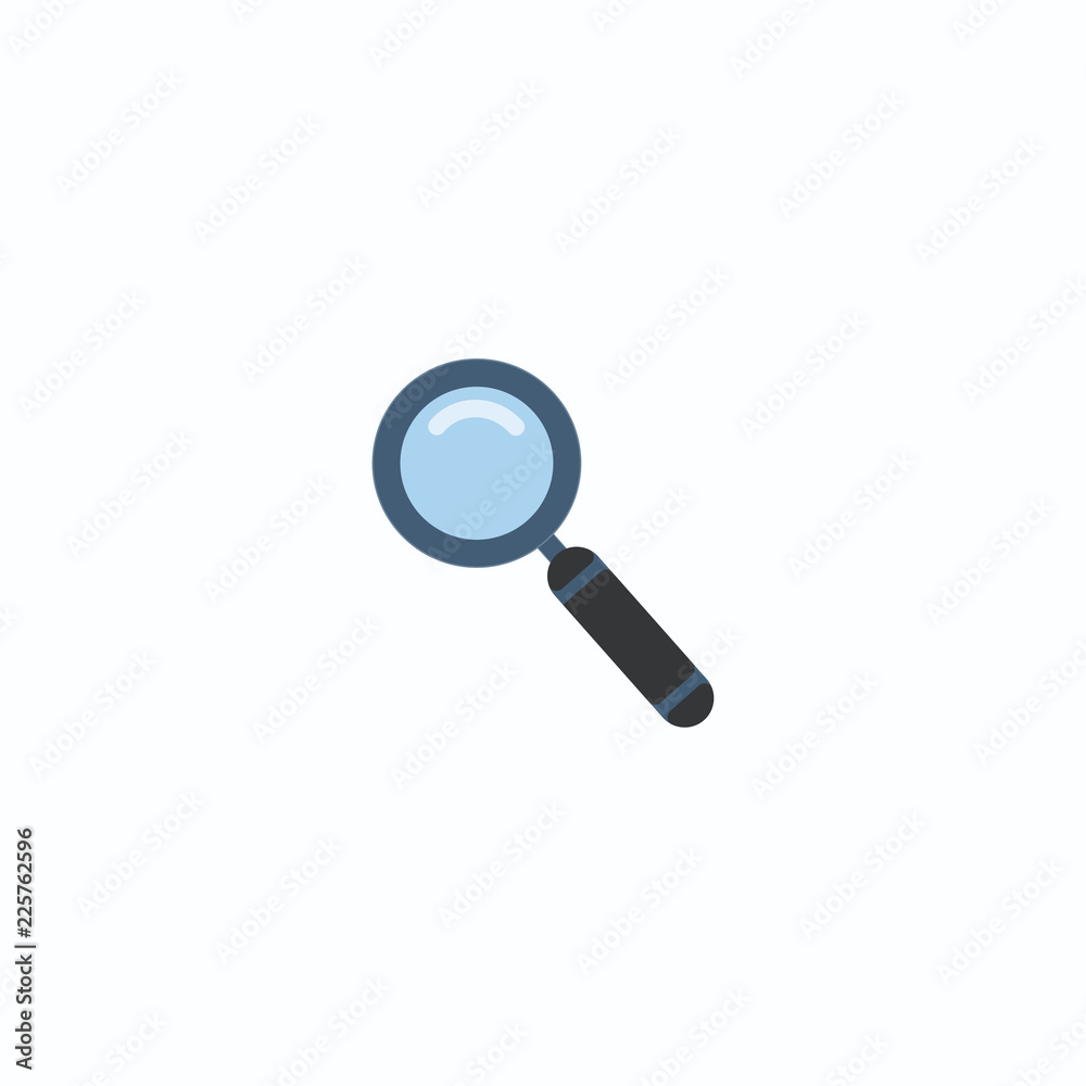 Magnifying glass icon, vector magnifier or loupe sign. Magnifying glass icon, vector magnifier or loupe sign.