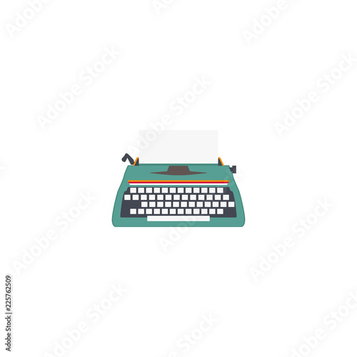 Isolated typewriter. Retro equipment for writers and journalists.