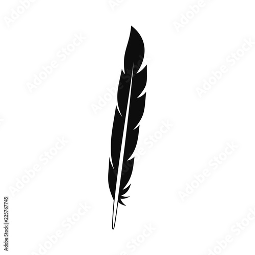 Design feather icon. Simple illustration of design feather vector icon for web design isolated on white background